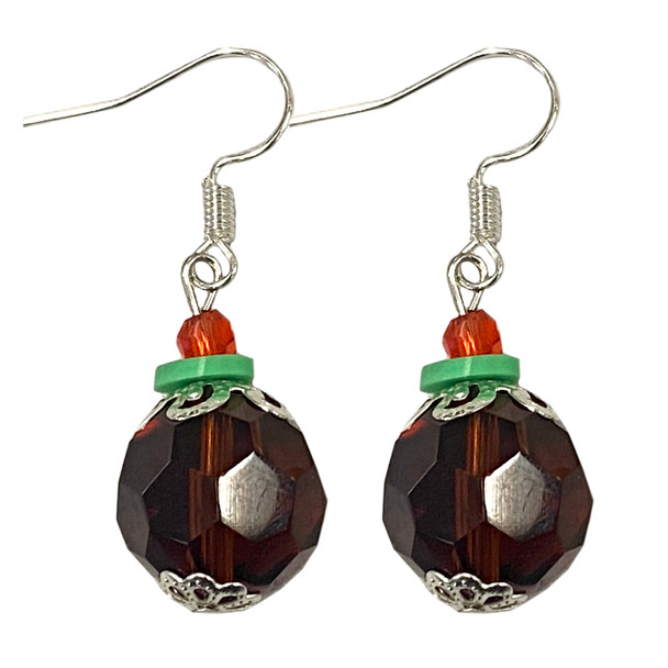 Christmas Pudding Earrings Project Instructions