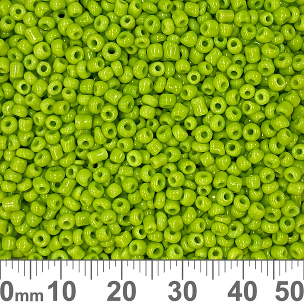11/0 Opaque Lime Seed Beads