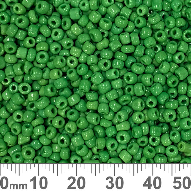 8/0 Opaque Medium Green Seed Beads