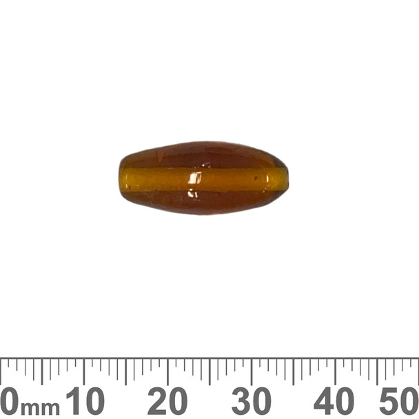 Brown 21mm Long Oval Glass Beads