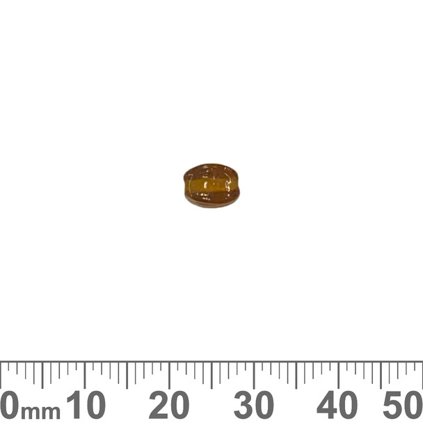 Small Brown 7mm Flared Oval Glass Beads