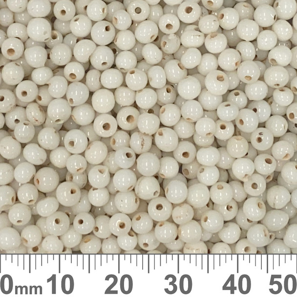 White 2-3mm Round Glass Bead Mix