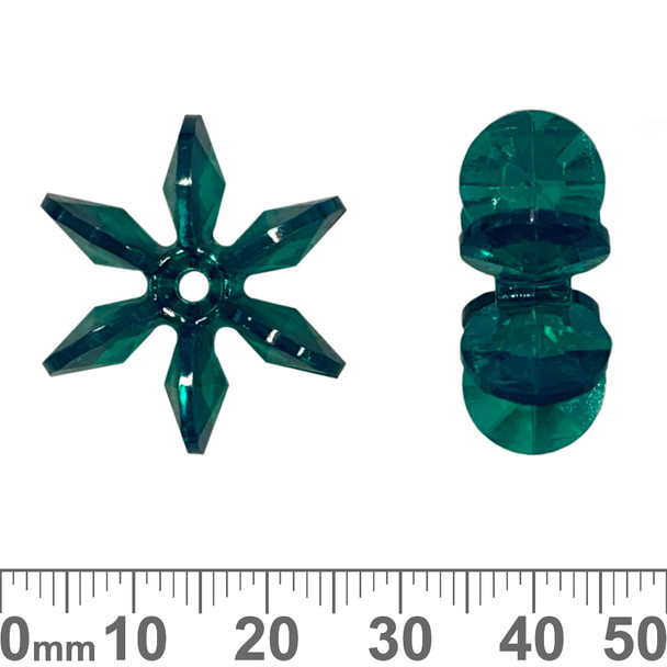 25mm Large Green Sunburst Acrylic Beads