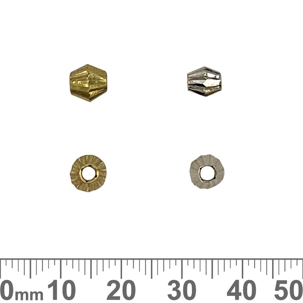 6mm Corrugated Bicone Metal Beads