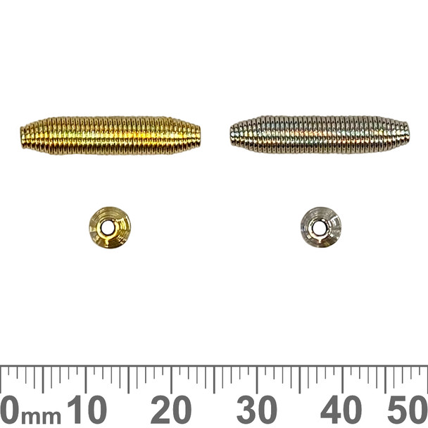 22mm Wire Coil Oval Metal Beads