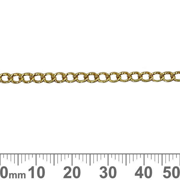 Bright Gold 5mm Small Twisted Chain