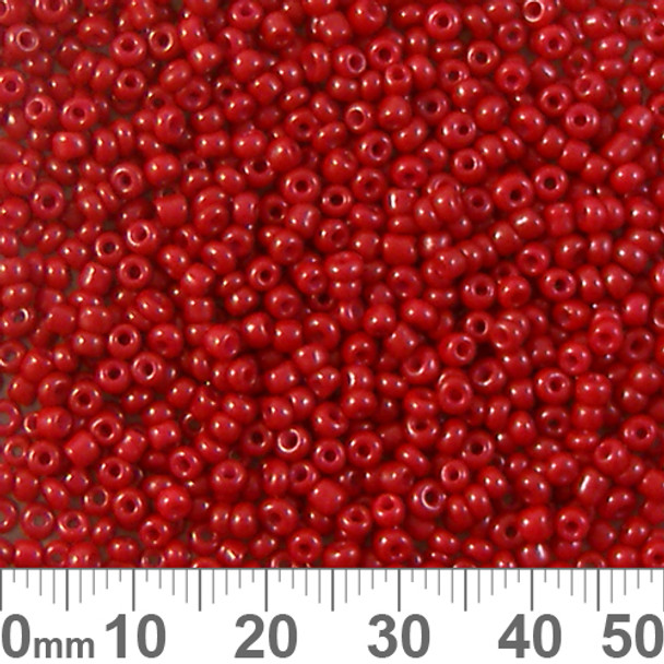 11/0 Opaque Deep Red Seed Beads