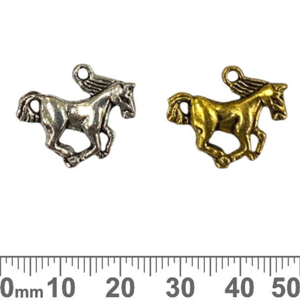 Running Horse Metal Charms