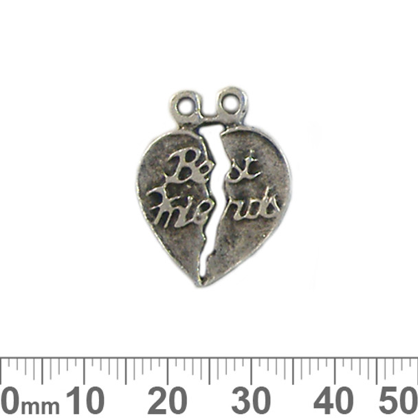Best Friends Double Metal Charms
