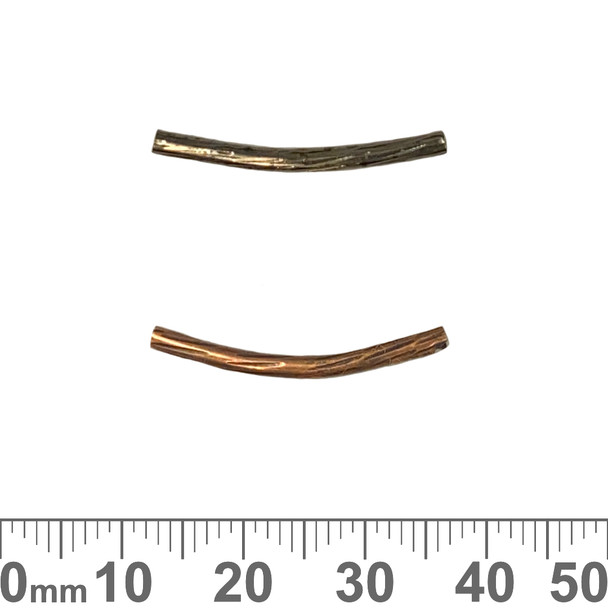 Etched Curved Metal Tubes