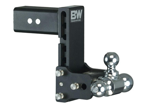 B&W Hitches Tow and Stow Adjustable Drop Hitch | 3" Receiver, 7-1/2" Drop, 7" Rise, Tri-Ball 1-7/8" x 2" x 2-5/16" | Universal