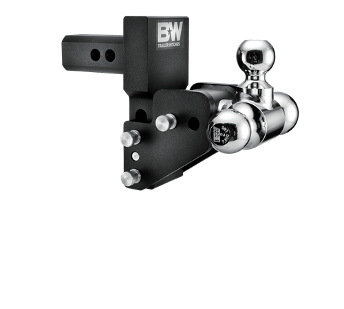 B&W Hitches Tow and Stow Adjustable Drop Hitch | 2" Receiver, 2-1/2" Drop, 3-1/2" Rise, Tri-Ball 1-7/8" x 2" x 2-5/16" | GM MultiPro & MultiFlex Compatible