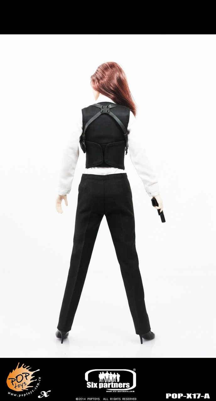 [POP-X17-A] POP toys MI6 Female Agent in Black 1:6 Figure Boxed Set ...