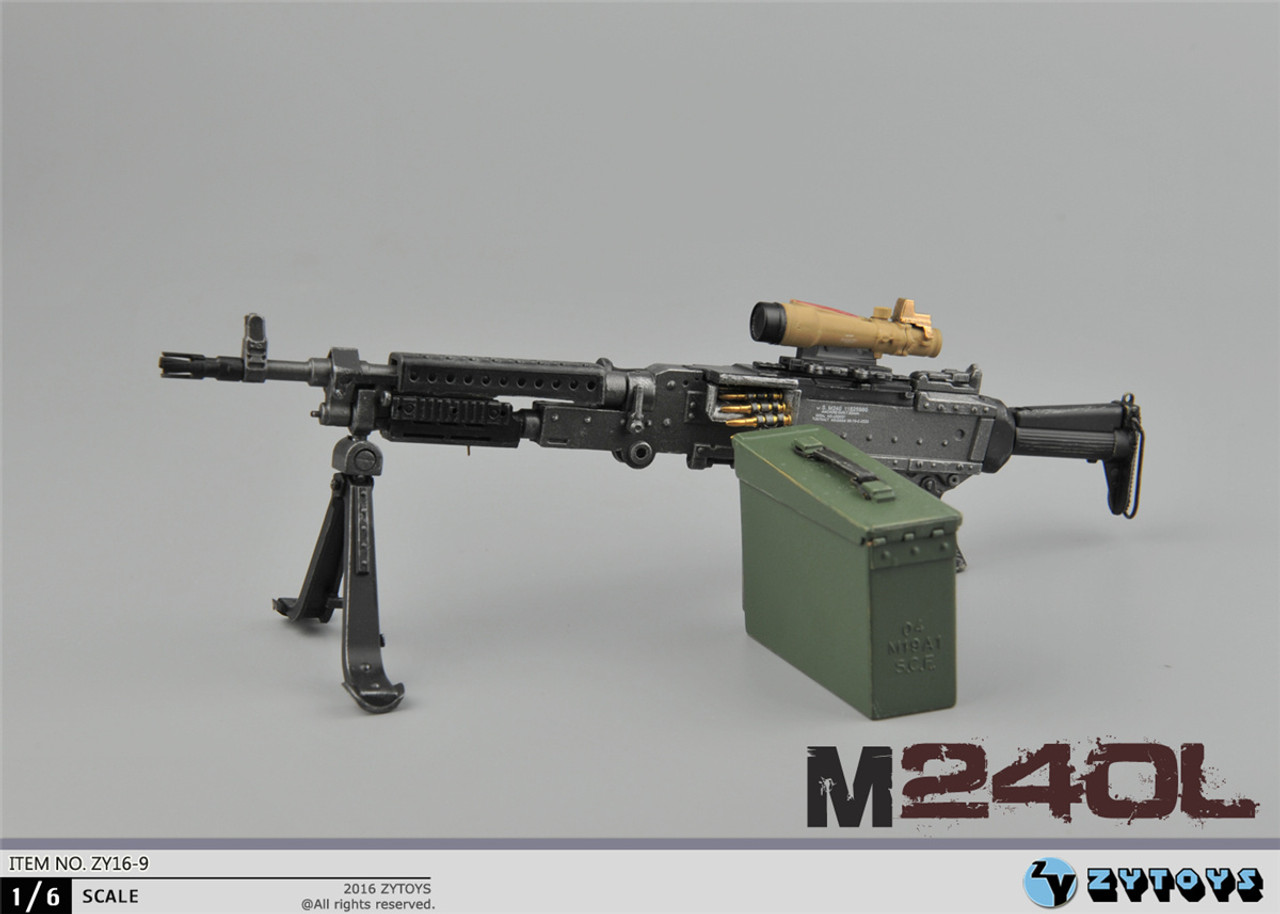 Zy 16 9 Zy Toys M240l Machine Gun In 16 Scale Ekia Hobbies