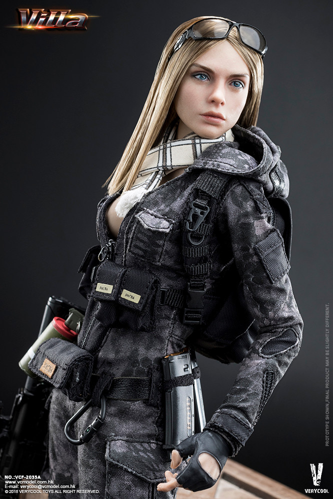 VCF-2035A] Very Cool Police Black Python Stripe Camouflage Villa