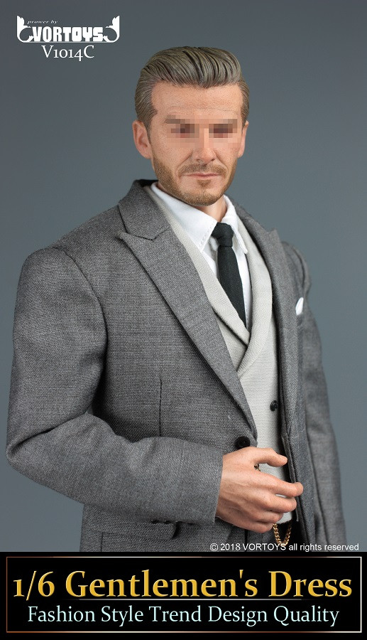 [VOR-1014C] 1/6 Grey Action Figure Morning Coats by VORTOYS - EKIA Hobbies