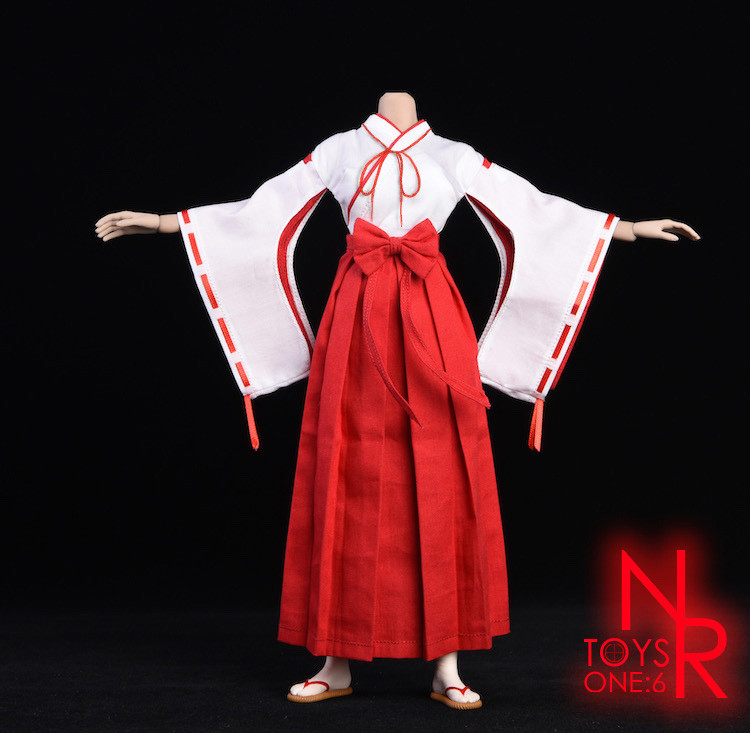 NR 20 1 6 Japanese Miko Clothing Set By NRToys EKIA Hobbies NR 20 1 6 Japanese Miko Clothing Set By NRToys EKIA Hobbies