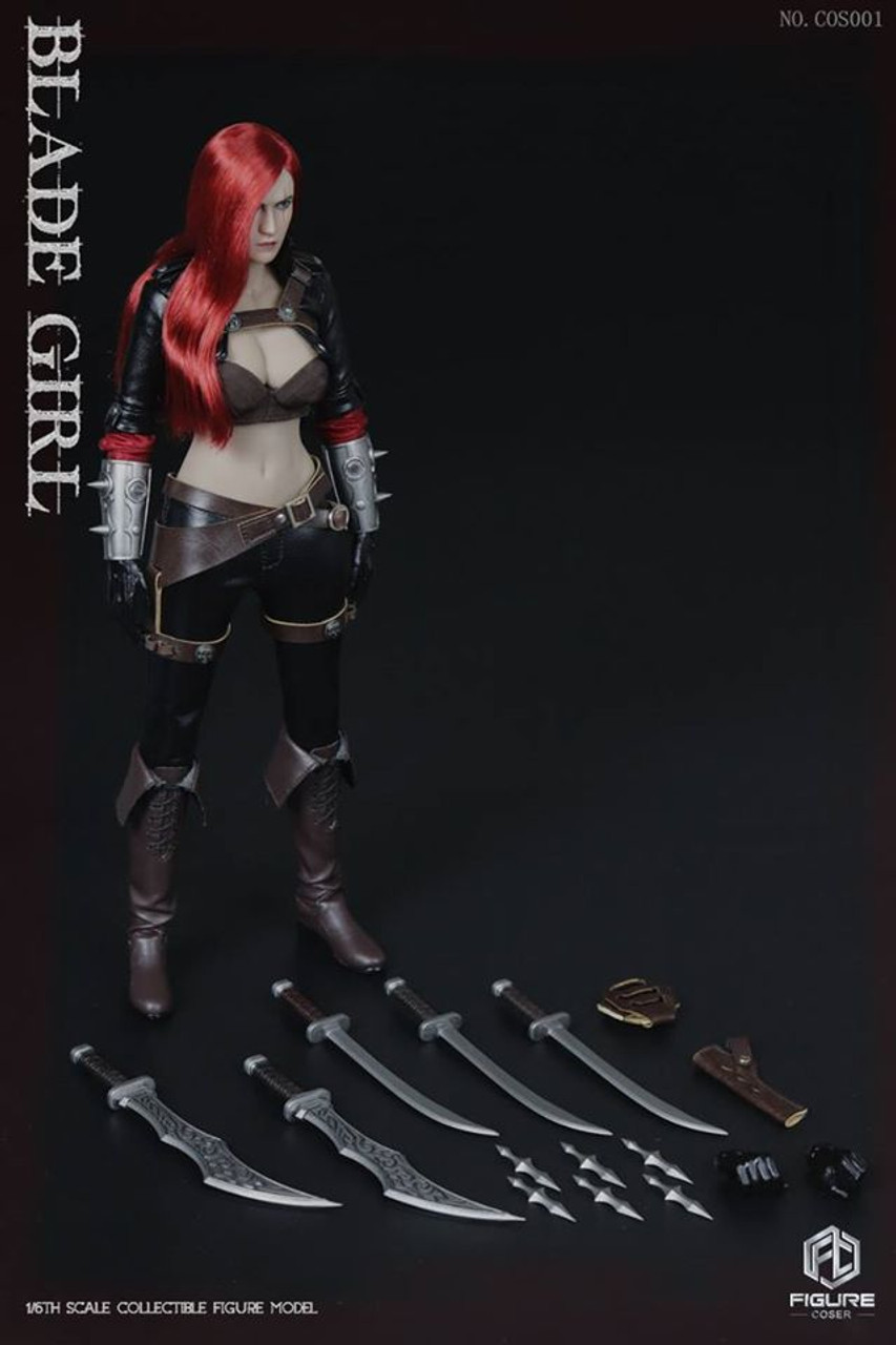 Blade Girl Figure Coser Action Figures Scalloped Sword # 1-1/6 Scale