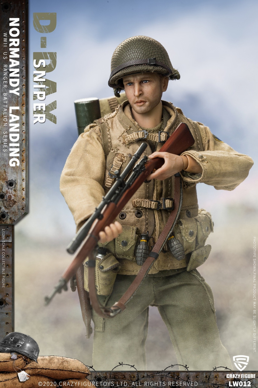 CrazyFigure 1/12 WWII U.S. Rangers On D-Day Sniper [CF-LW012]