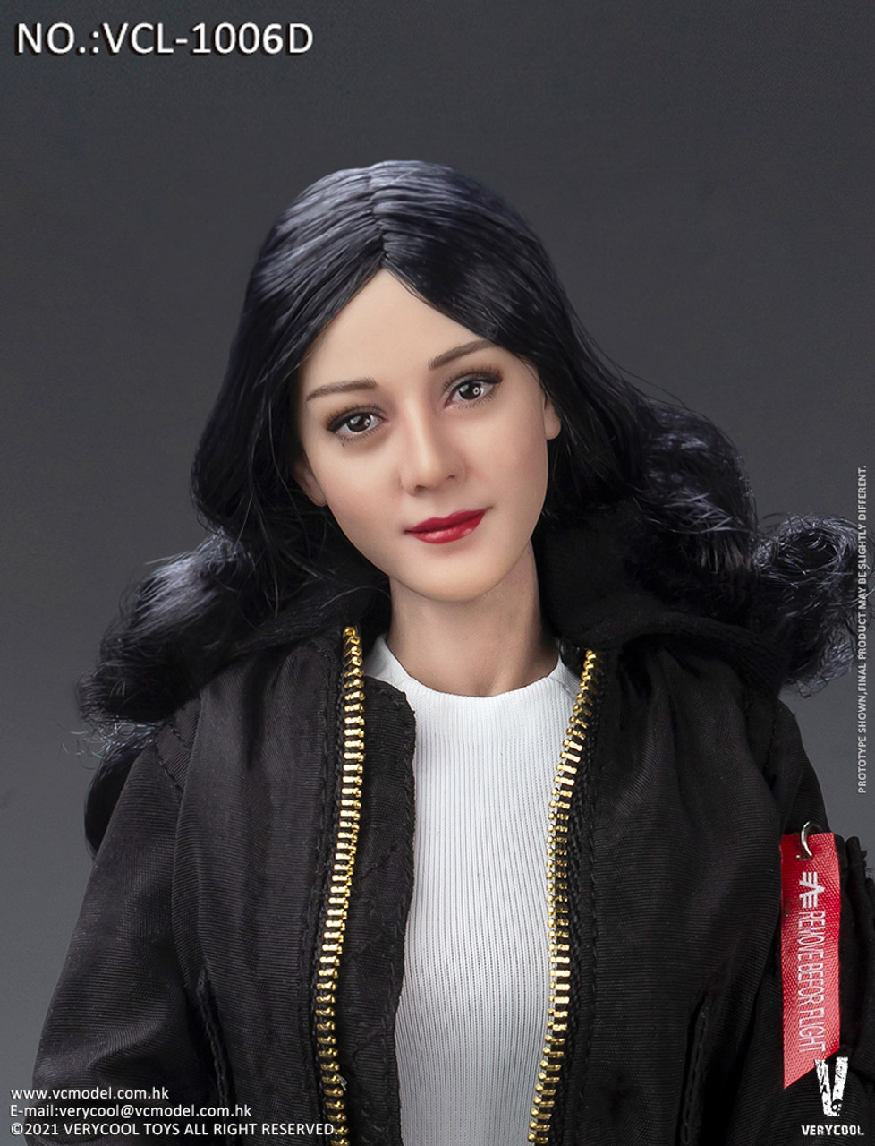 Very Cool 1/6 Curly Hair Asian Beauty Head Sculpture [VC