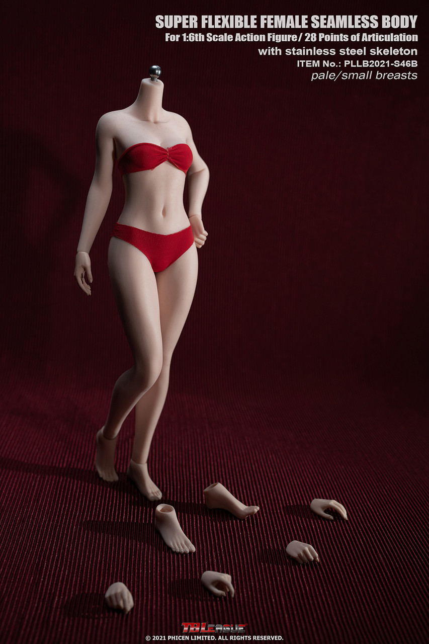 TBLeague Phicen 1:6 Small Breasts Seamless Pale Body with Detached Feet  [PLSB2021-S46B] - EKIA Hobbies