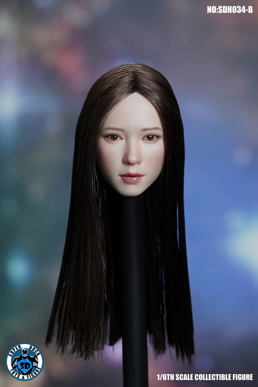 Super Duck 1 6 Asian Headsculpt With Long Hair For Pale Bodies [sud