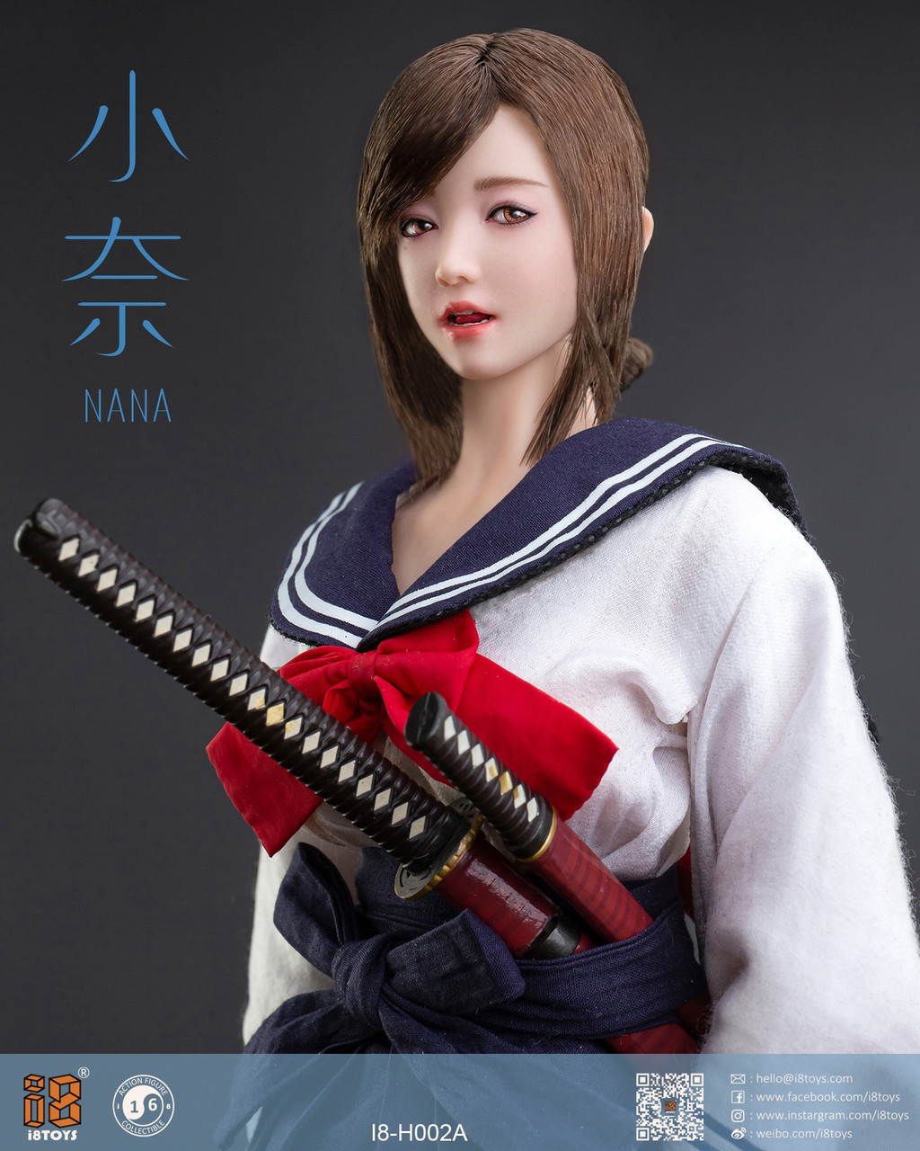 i8TOYS 1/6 NaNa Girl Action Figure Head [i8-H002A] - EKIA Hobbies