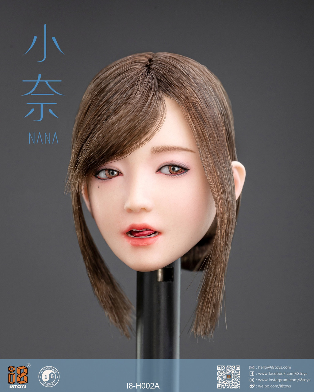 i8TOYS 1/6 NaNa Girl Action Figure Head [i8-H002A]