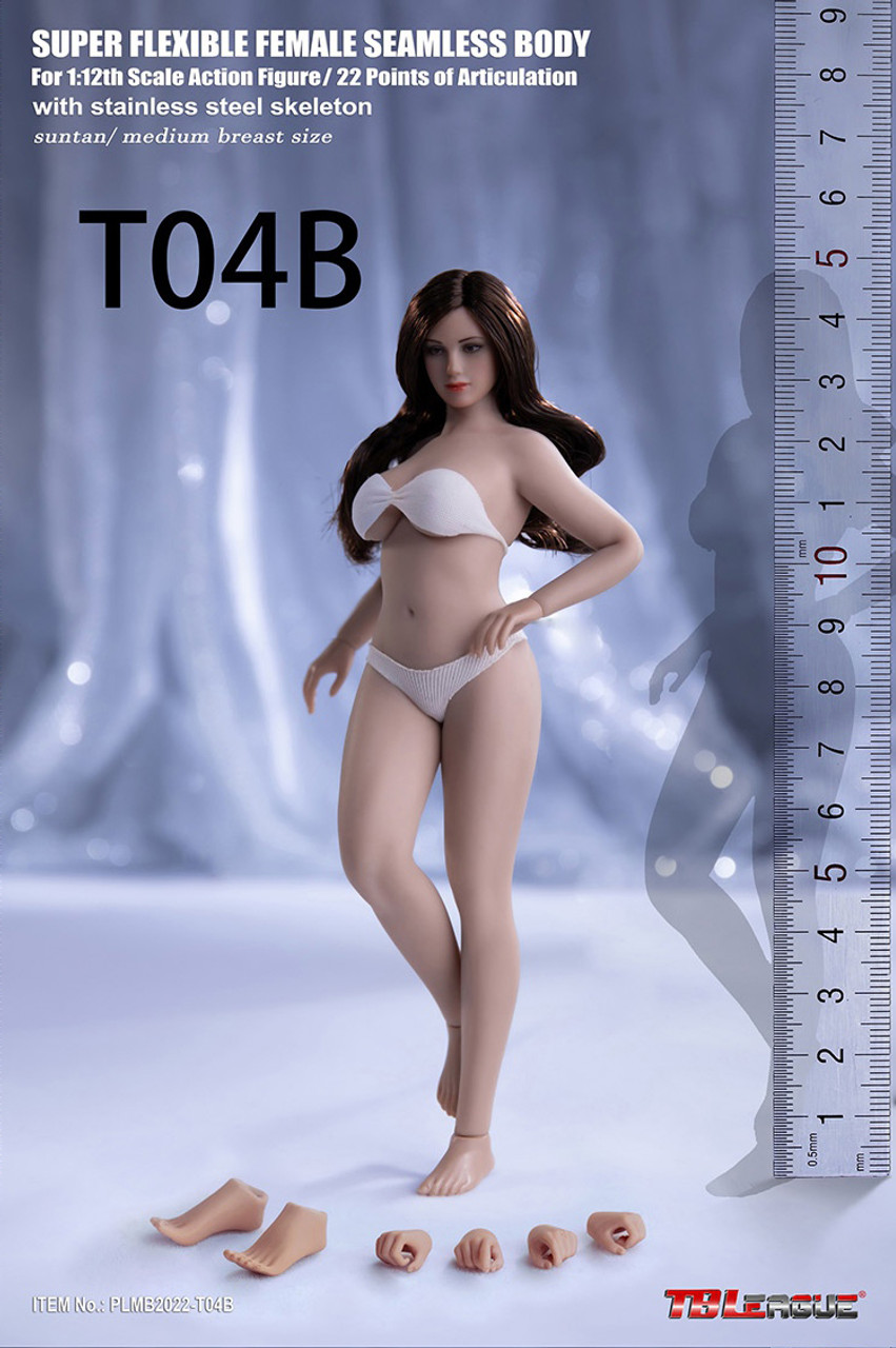 TBLeague Phicen 1:12 Medium Breasts Seamless Suntan Body with Head  [PL-MB2022-T04B]