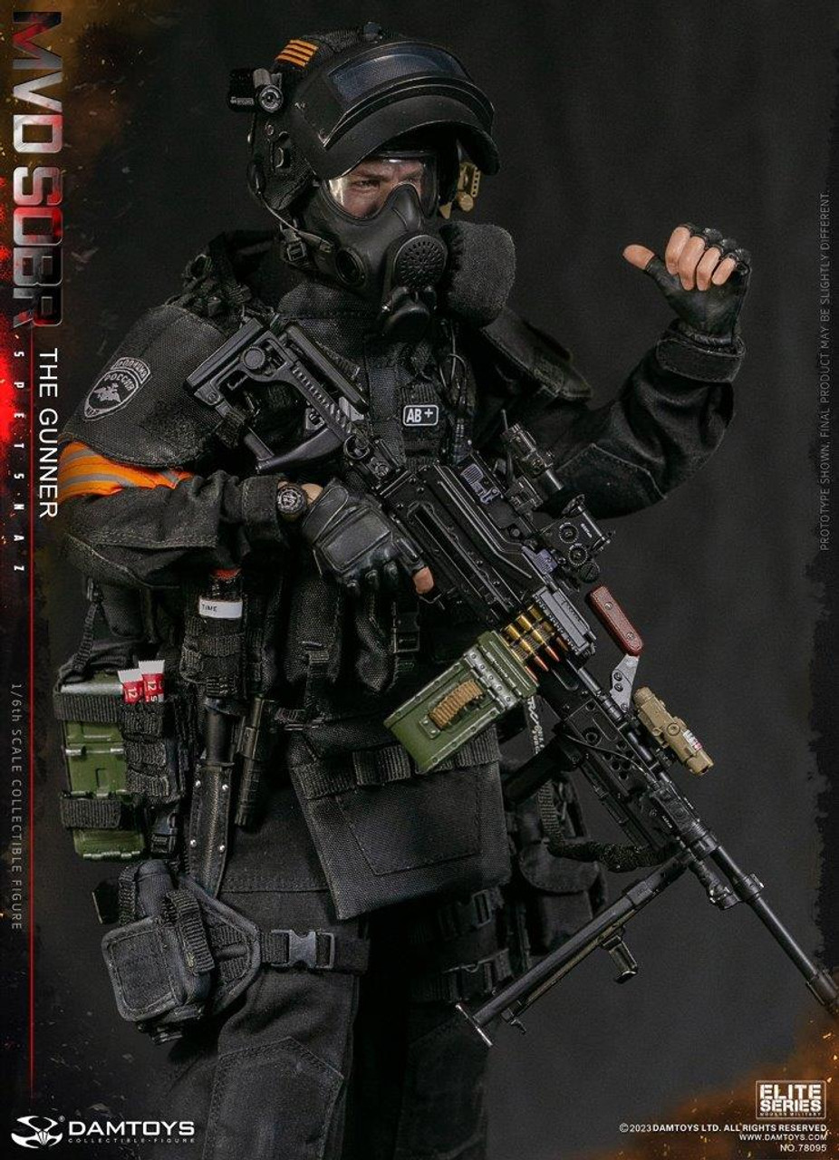 DAM Toys Russian Spetsnaz MVD SOBR PKM Gunner 1/6 Figure DAM Toys Russian Spetsnaz MVD SOBR PKM Gunner 1/6 Figure