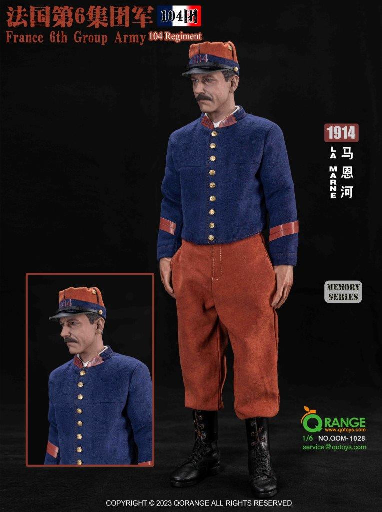 QO Toys France 6th Group Army 104 Regiment La Marne 1914 1/6 ...