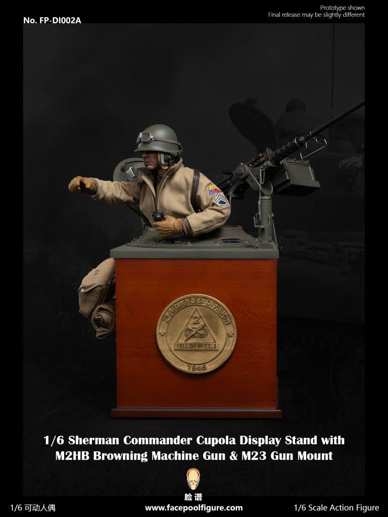 Facepoolfigure 1:6 Platform Sherman Tank Command Podium + Browning ...