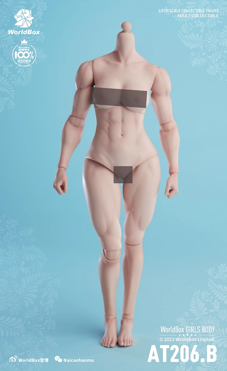 World Box 1/6 Muscular Girl Body Pale [WB-AT206BP] - EKIA Hobbies
