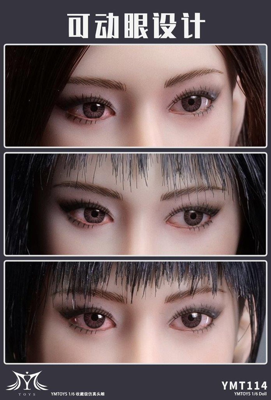 YM Toys 1/6 Taozi Female Head Sculpture with Movable Eyes