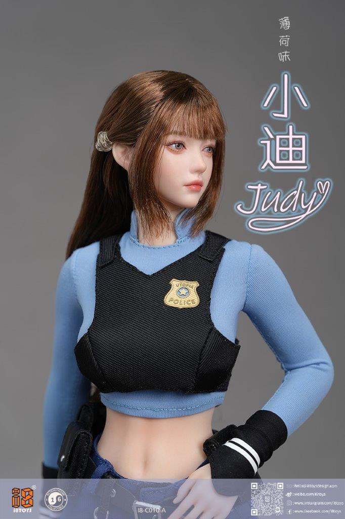 i8TOYS Judy 1/6ヘッド＆コスチュームセット+素体付き i8TOYS 1/6 Judy Blue police Uniform Collectibles Costume Set Pack