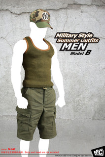 [MC-F047B] MC Toys Military Style Summer Outfits in Green for Action Figure