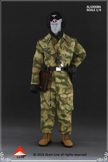 [AL-10008A] Alert Line WWII German Swamp Camouflage SS Tank Crew Overalls Set