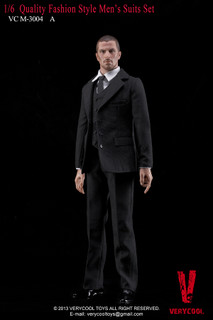 [VCM-3004A] Very Cool Quality Fashion Style Men’s Suits Set in Black