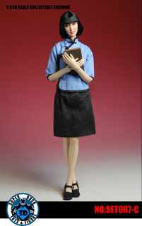 [SUD-SET007C] Super Duck 1:6 Chinese Student Uniform with Head in Blue