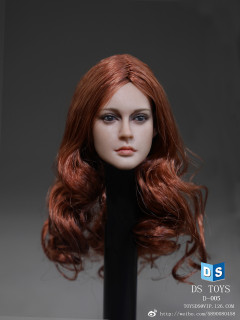 [DS-D005] DS Toys Female Head with Long Curly Red Hair