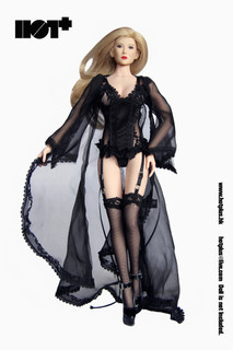 [HP-046] HotPlus Lace Lingerie & High Heels Set in Black for 1/6 Female Figures