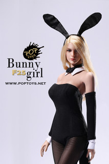 [POP-F25A] POP Toys 1/6 Sexy Waitress Bunny Girl Suit in Black