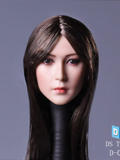 [DS-D008A] DS Toys Asian Female 1:6 Head Sculpt with Black Hair