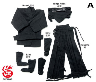 TOYSDAO 1/6 Female Japanese Ninja Suit Set Black/White Color