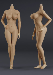 [JOQ-10E-BM] Seamless Female Action Figure in Brown Skin Big Bust by Jiaou Doll