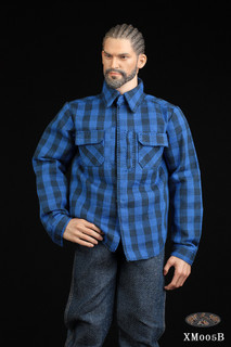 [XM-005B] 1/6 Blue Plaid Shirt & Jeans Set by XRF