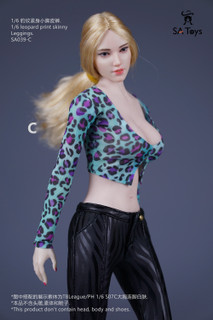 SA Toys 1:6 Green Leopard Long Sleeve & Tight Leather Pants [SAT-039C]