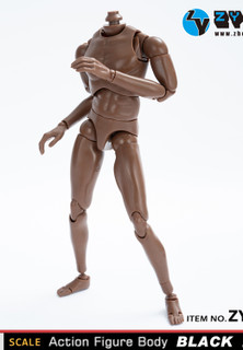 ZY Toys 1/6 New Design Narrow-shouldered African American Body [ZY-NB003]