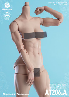 World Box 1/6 Muscular Girl Body Light Tan [WB-AT206AT]