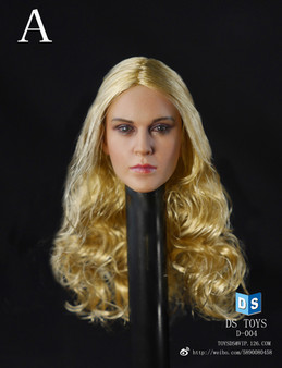[DS-D004A] DS Toys Female Figure Head with Long Blonde Curly Hairstyle